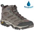 Merrell Mens Moab 2 Mid GTX Waterproof Walking Hiking Boots - Boulder