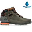 Timberland Mens Euro Sprint Fabric Mid Waterproof Ankle Boots - Dark Green Camo - A2K7Q
