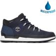 Timberland Men's Euro Sprint Fabric Mid Waterproof Ankle Boots  - Navy Mesh A2FXT