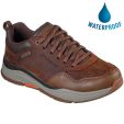 Skechers Mens Benago Hombre Waterproof Shoe - Dark Brown
