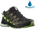 Salomon Mens XA Pro 3D V8 GTX Waterproof Shoes - Black Green Milieu