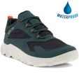 Ecco Shoes Mens MX Waterproof GTX Trainers - Sea Tangle Black