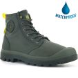 Palladium Mens Pampa Rcycl Waterproof 2 Combat Ankle Boots - Olive Night