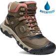 Keen Women's Ridge Flex Mid Waterproof Walking Boots - Timberwolf Brick Dust