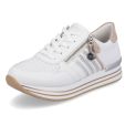 Remonte Womens D1318 Zip Trainers - White Rose Gold