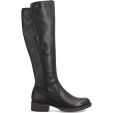 Rieker Women's Tall Leather Stretch Boots - Black