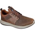 Skechers Mens Delson Axton WIDE FIT Shoes - Dark Brown