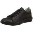 Softinos By Fly London Womens Bauk Leather Trainers - Smooth Black