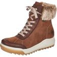 Rieker Womens Wide Fit Water Resistant Winter Boots - Brown - Y4720