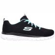 Skechers Womens Graceful Get Connected Trainers Shoes - Black Turquoise