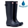 Hunter Womens Original Back Adjustable Wellies Rain Boots - Navy