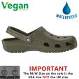 Crocs Mens Womens Classic Clog Vegan Work Shoes Sandals - Army Green
