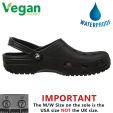 Crocs Mens Womens Classic Clog Vegan Work Shoes Sandals - Black