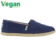 Toms Womens Classic Espadrille Vegan Shoes - Navy Washed