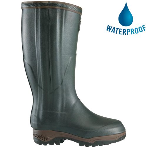 Aigle Mens Parcours 2 ISO Open Full Zip Wellies Hunting - Bronze Green