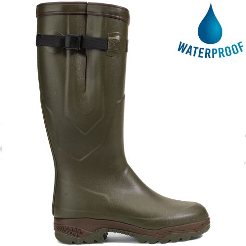 kompensation Afgang til Charlotte Bronte Aigle Parcours 2 ISO Mens Womens Adjustable Neoprene Wellies Rain Boots -  Khaki