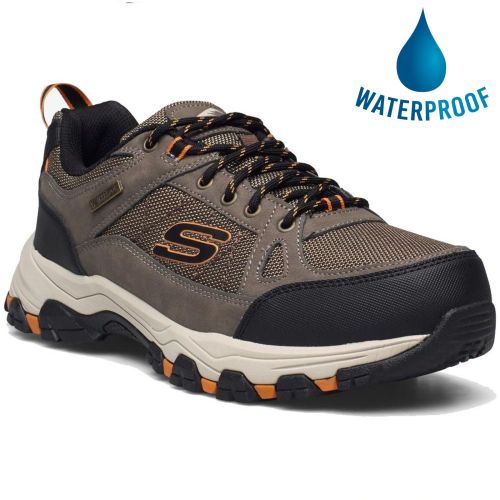 Es roman kølig Skechers Mens Selmen Cormack Waterproof Walking Shoes - Dark Taupe