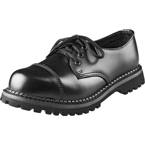 Grinders Unisex Regent Steel Toe Cap Gibson Shoe - Black