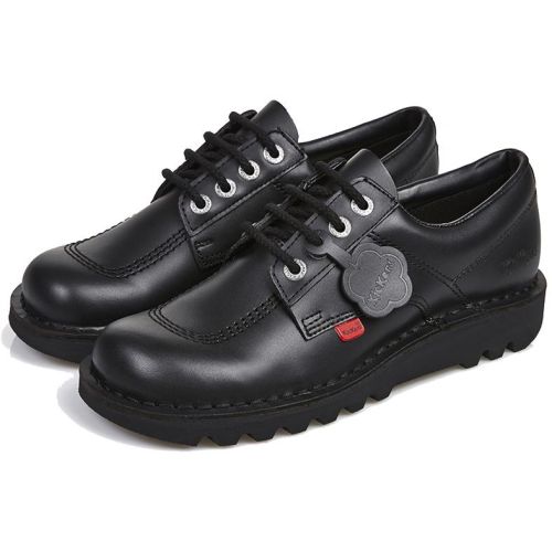 Elasticidad Órgano digestivo su Kickers Mens Kick Lo Core Work School Shoes - Black