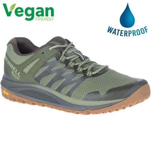 Tangle Billedhugger gyde Merrell Mens Nova 2 GTX Waterproof Vegan Trainers - Lichen