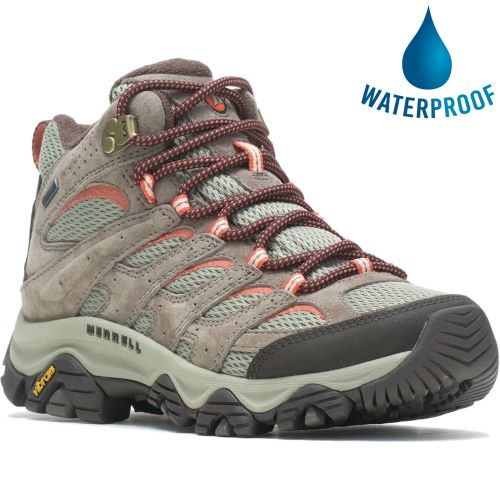 Merrell Womens Mid GTX Waterproof Hiking Boots - Bungee Cord