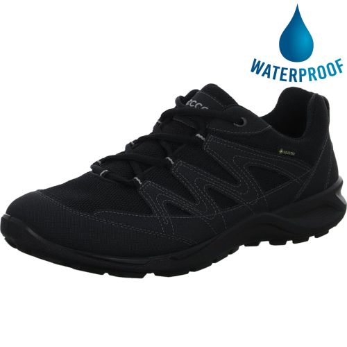 På daglig basis Arkæologiske Tyr Ecco Shoes Mens Terracruise LT GTX Waterproof Trainers - Black Black