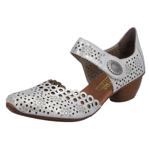 Rieker Womens Shoes Sandals - Silver