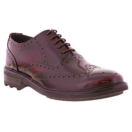 Roamers JOSIAH Mens Formal Dress Lace Ups Leather Brogue Oxford Shoes Oxblood