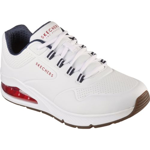 mordaz pintar ético Skechers Mens Uno 2 Trainers - White Navy Red