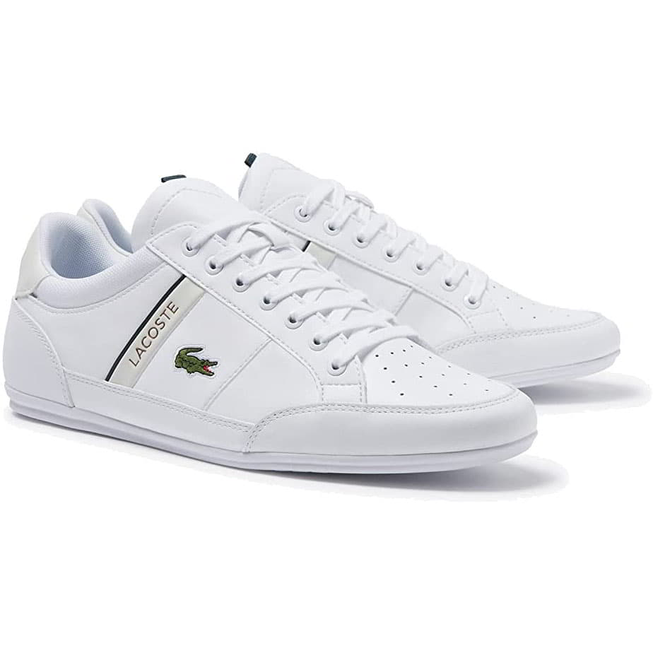 Lacoste Mens Chaymon 722-1 Leather Trainers - White Off 2951