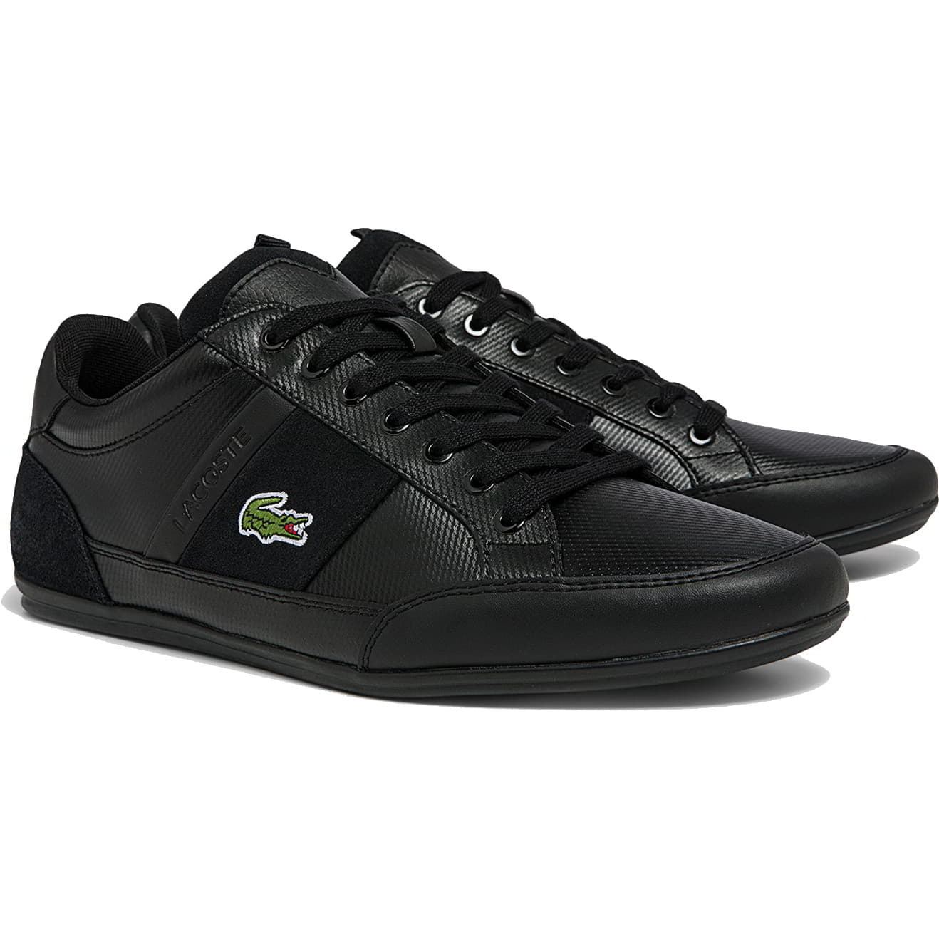 Lacoste Mens Chaymon BL 22 Leather Trainers Shoes - UK 10 Black 2951