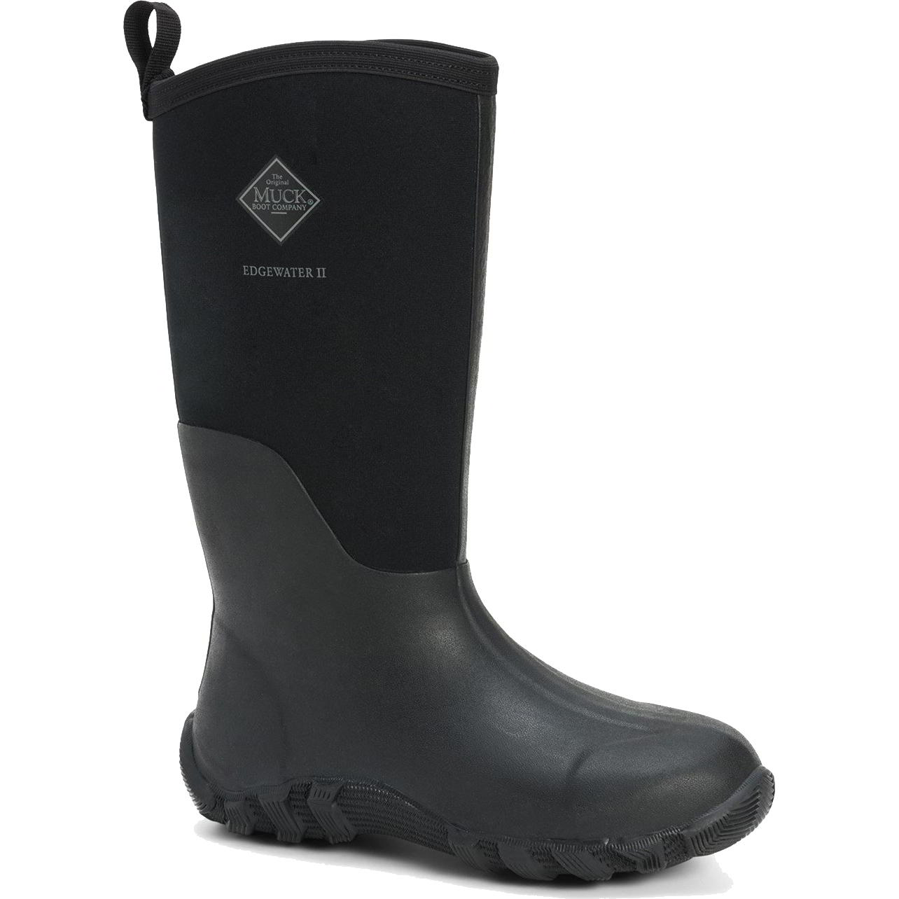 Muck Boots Mens Edgewater II Neoprene Wellies Rain - Black 2951