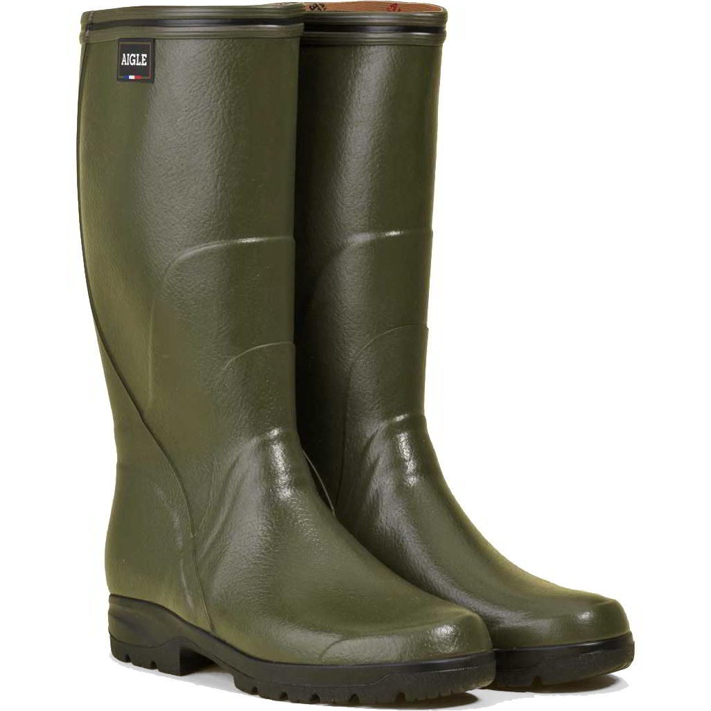 Aigle Mens Womens Tancar Pro Wellies Wellington Boots - UK 8 / EU 42 Green 2951