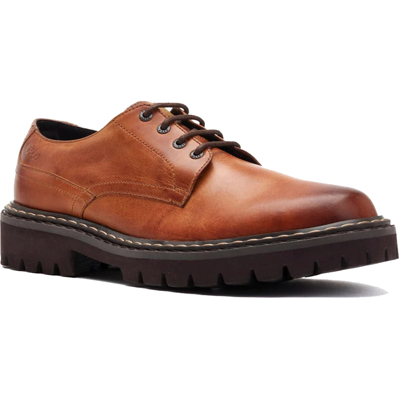 Base London Men's Lace Up Plain Toe Derby Casual Shoes - UK 6