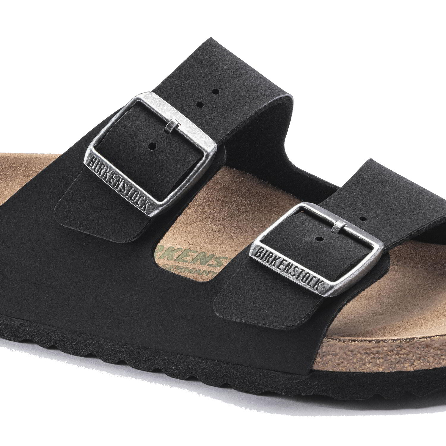 Birkenstock Mens Arizona Vegan Adjustable Slide Sandals - Black UK 9 / EU 43 2951