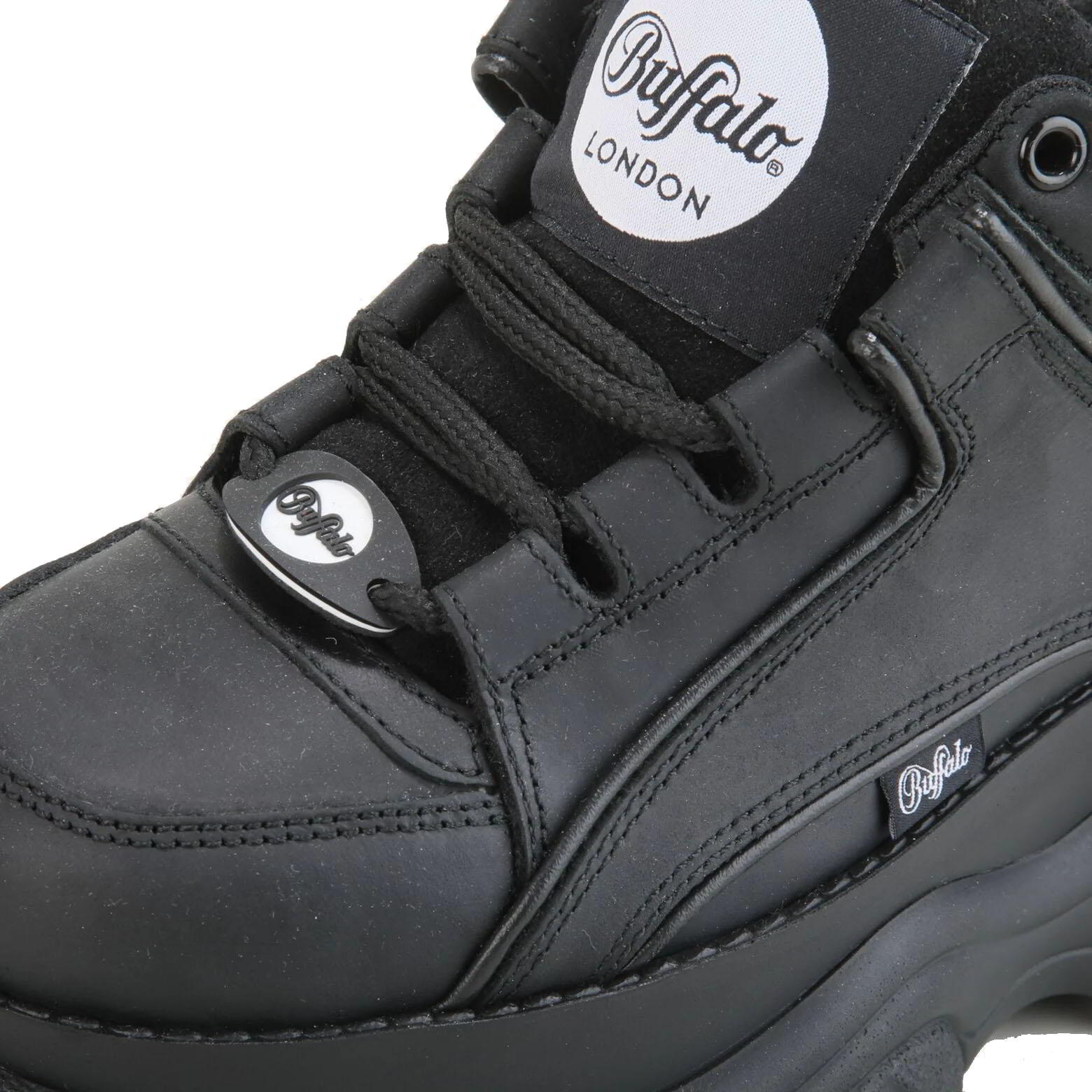 Buffalo Boots Womens 1339-14 Chunky Platform Trainers Shoes - Black 2951