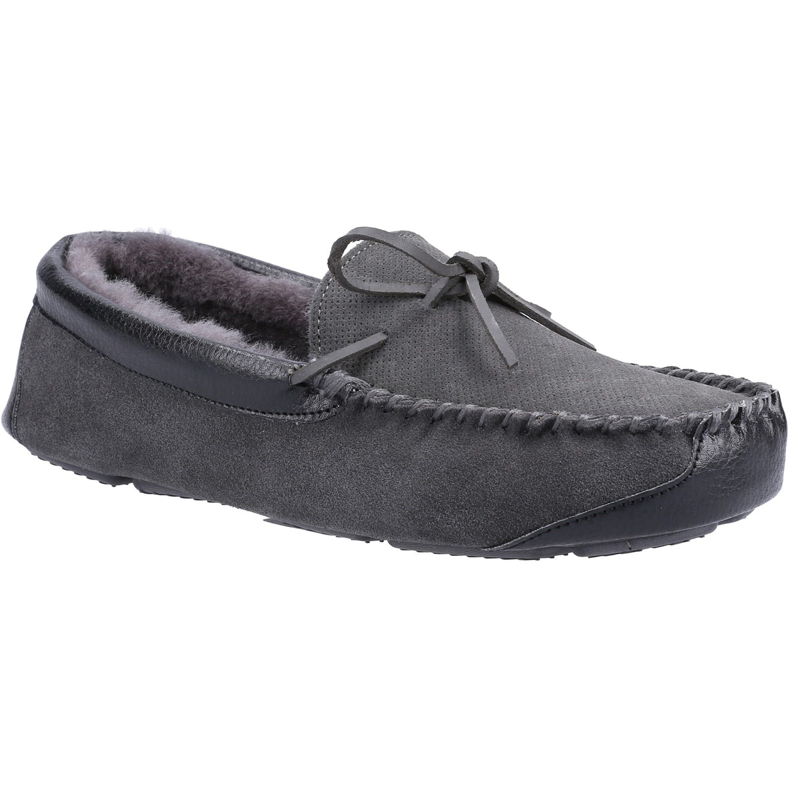 Cotswold Men's Northwood Slip On Sheepskin Moccasin Slippers Shoes - UK 10