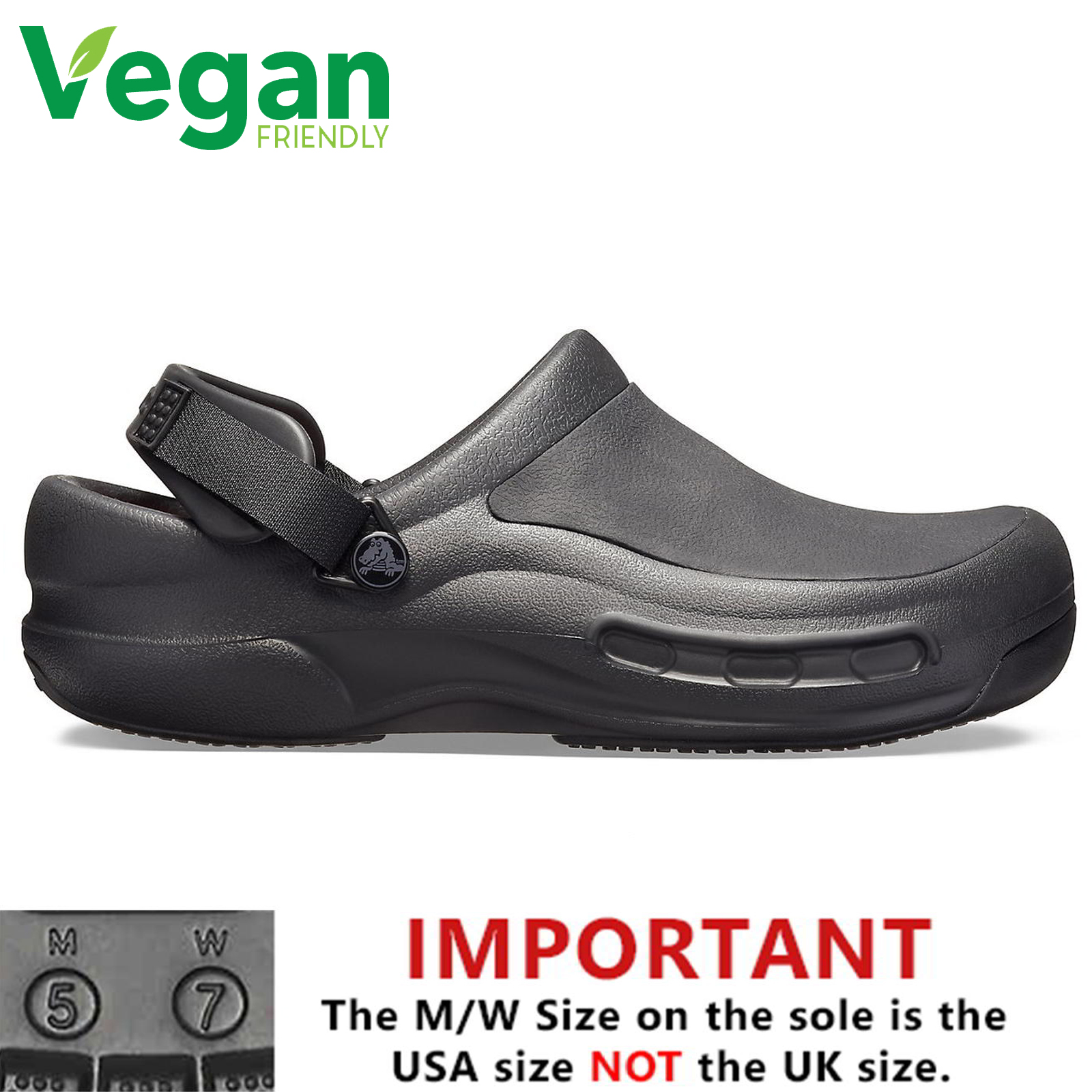 Crocs Mens Womens Bistro Pro Literide Vegan Clogs - Black 2951