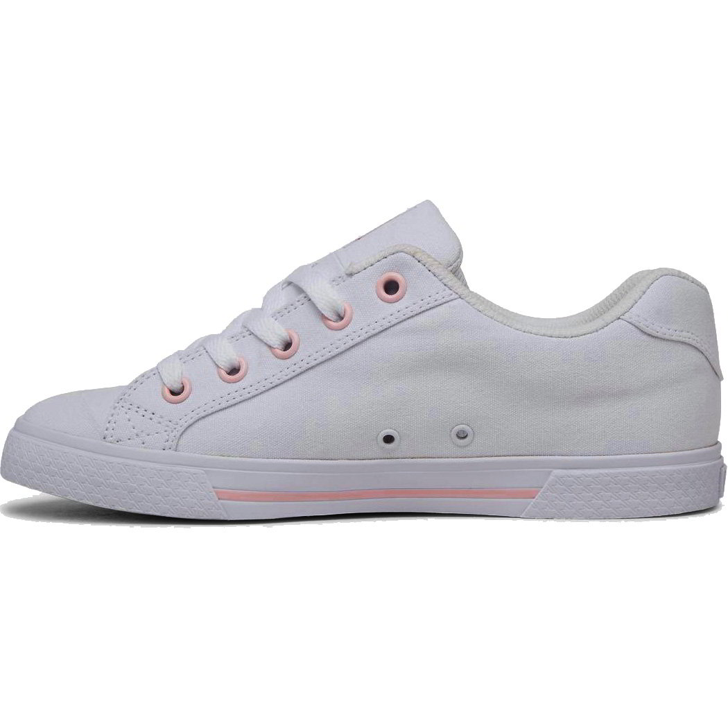 DC Womens Chelsea Skate Shoes Trainers - White Pink UK 4 2951