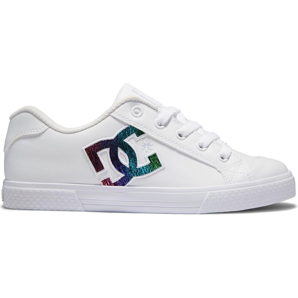 DC Womens Chelsea Skate Shoes Trainers White Rainbow Sparkle - UK 5 2951