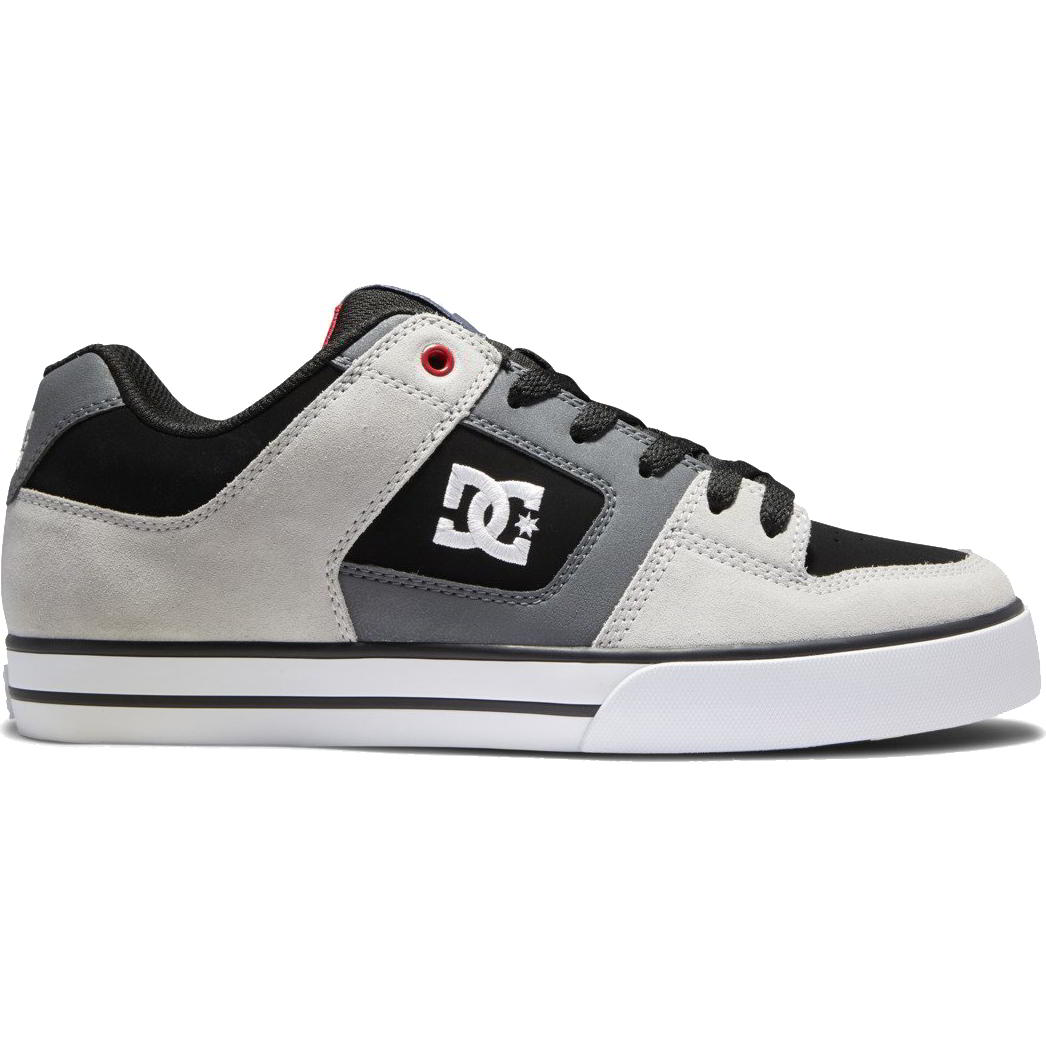 DC Mens Pure Skate Shoes - Black Grey Red 2951