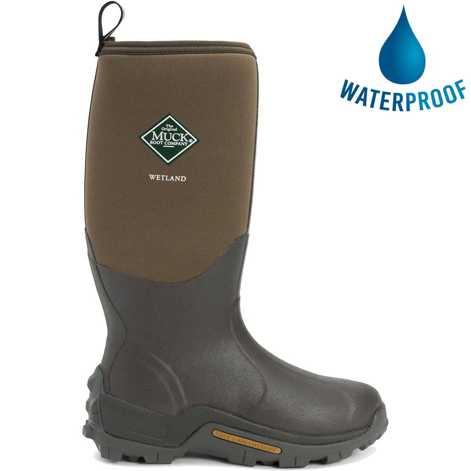 Muck Boots Mens Wellies Wetland Tall Neoprene Wellington - UK 8 Brown 2951