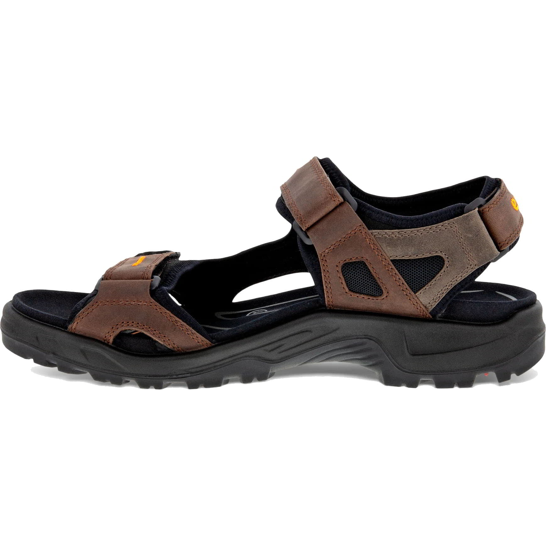 Ecco Shoes Mens Offroad Leather Walking Sandals - Morel Moon Rock 2951