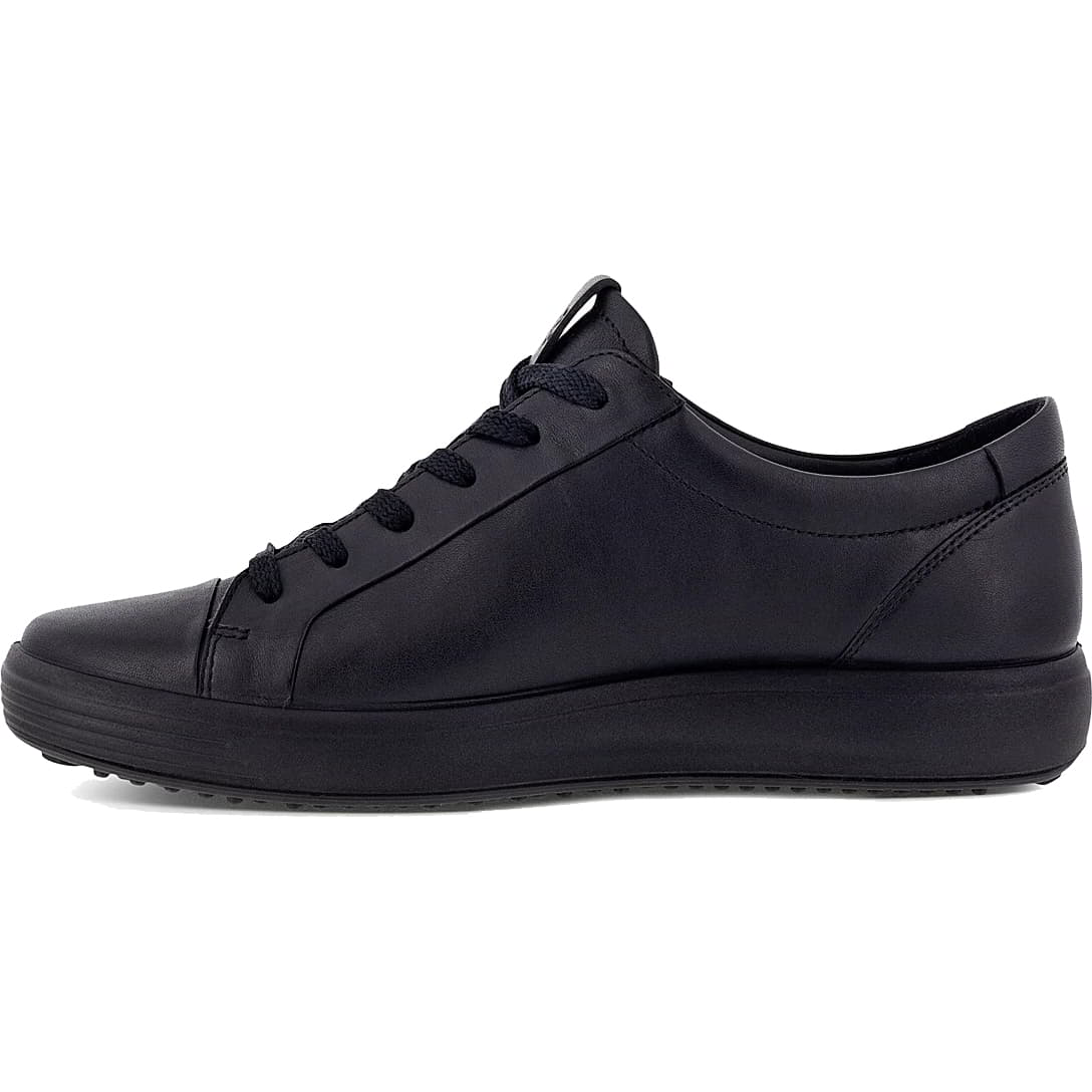 Ecco Womens Soft 7 Leather Trainers - Black Black
