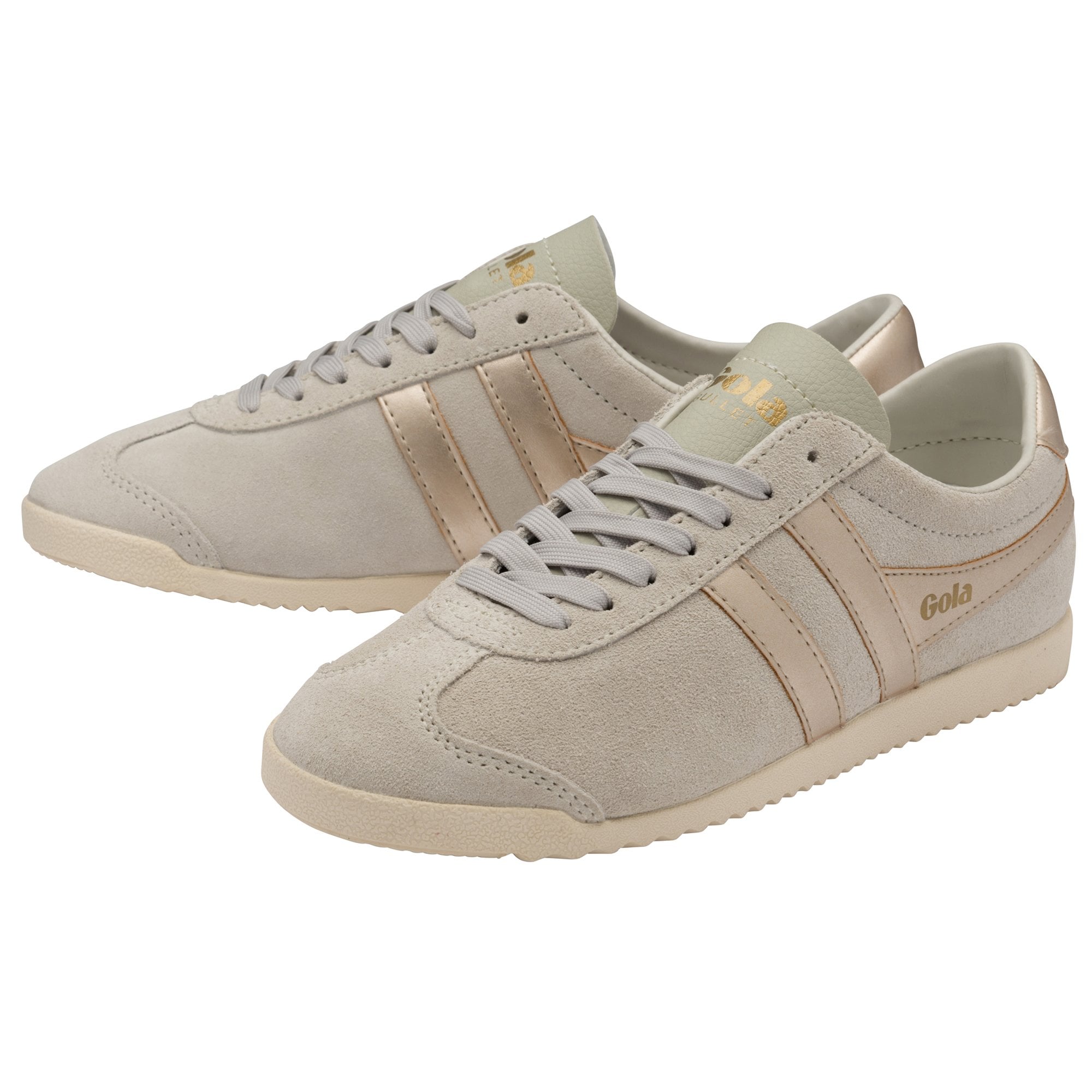 Gola Womens Bullet Pearl Classics Suede Trainers Shoes - Off White 2951