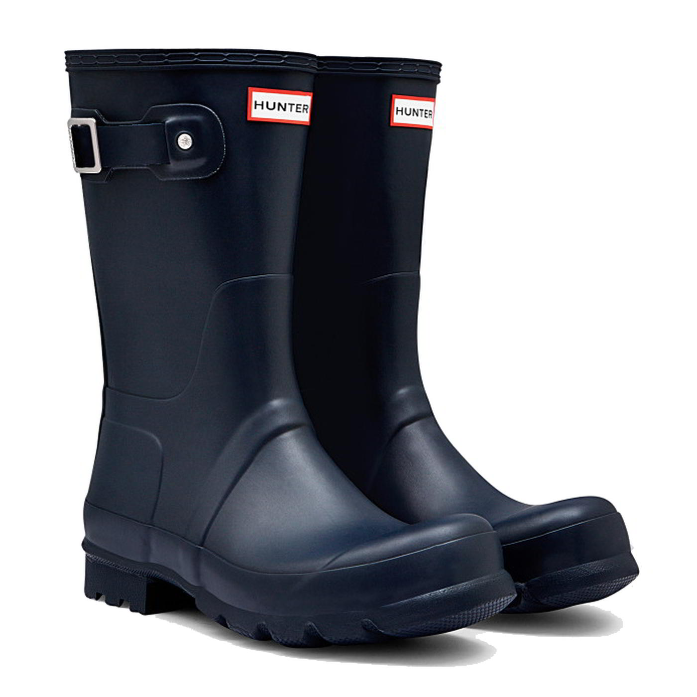 Hunter Mens Original Short Wellies Rain Boots - Navy 2951