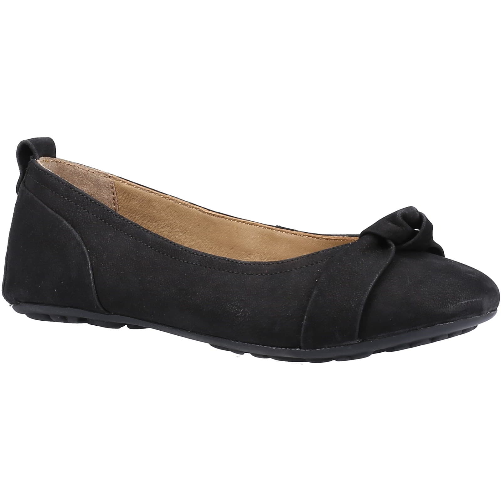 Hush Puppies Women's Jada Slip On Leather Ballerina Pumps Flats Shoes - UK 7