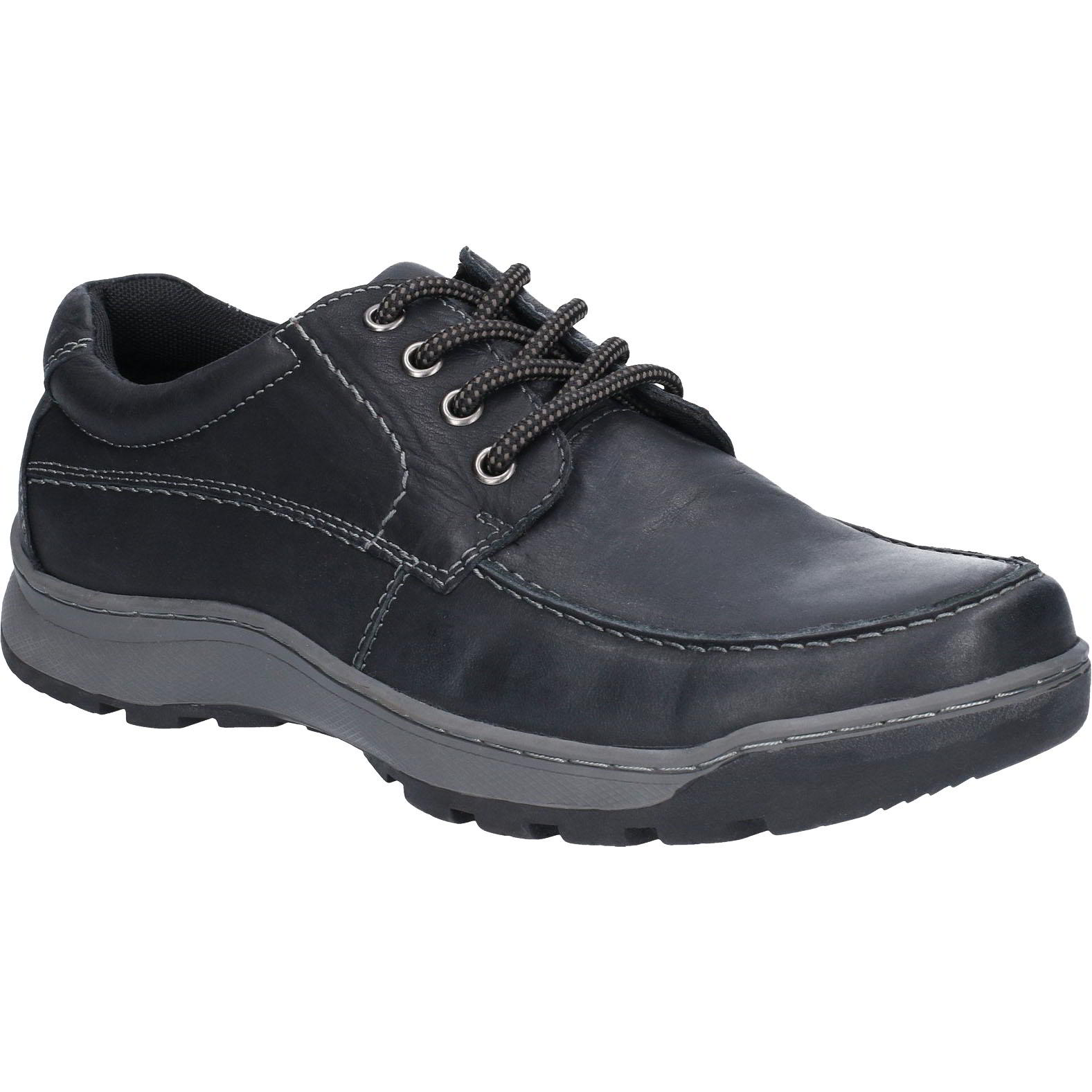 Hush Puppies Men's Tucker Leather Lace Up Shoes - Black - UK 10