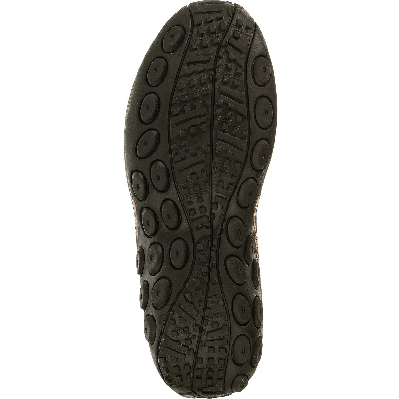 Merrell Mens Jungle Moc Leather Slip On Shoes - Black Slate Brown 2951