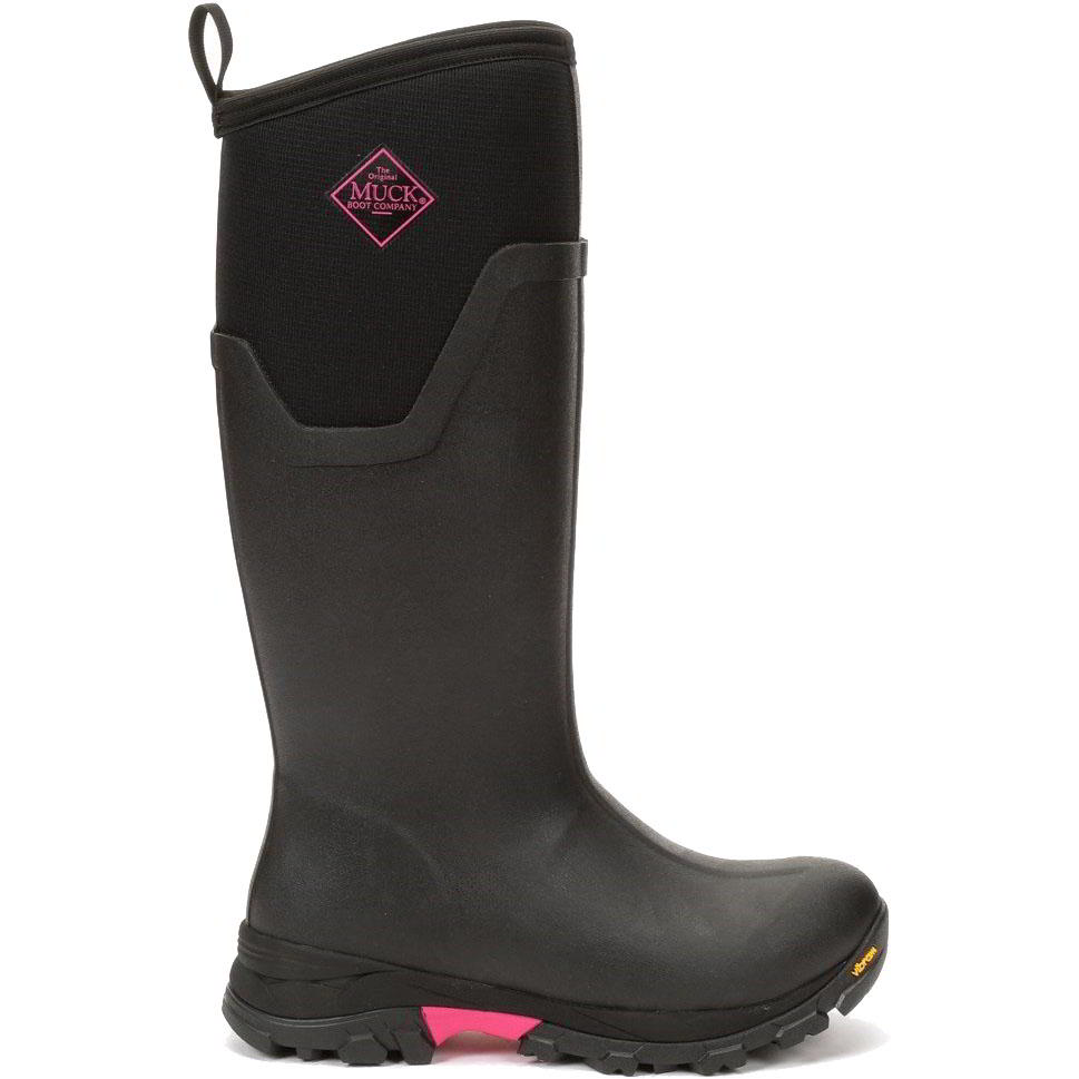 Muck Boots Womens Arctic Ice Tall Grip All Terrain Wellies - Black Pink 2951